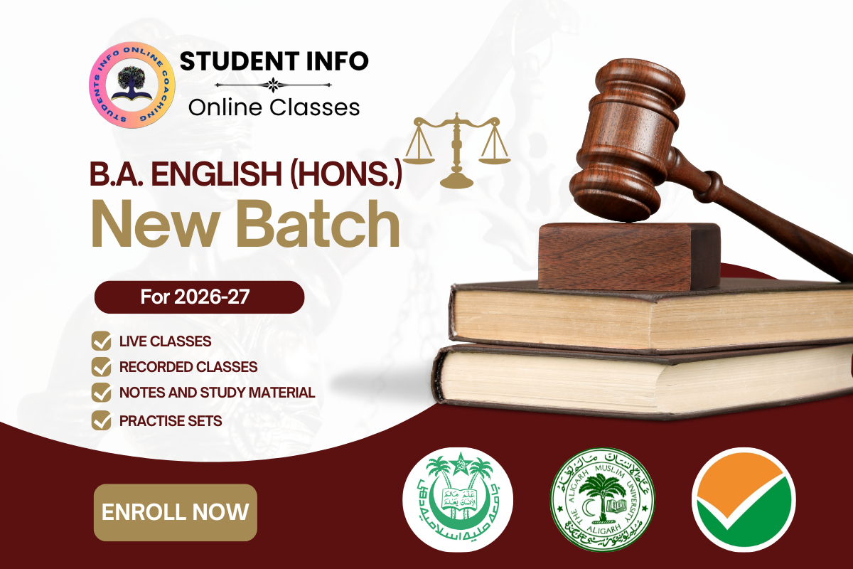 B.A.ENGLISH 📖 B.A. (Hons) English Entrance Preparation Course - Image 1
