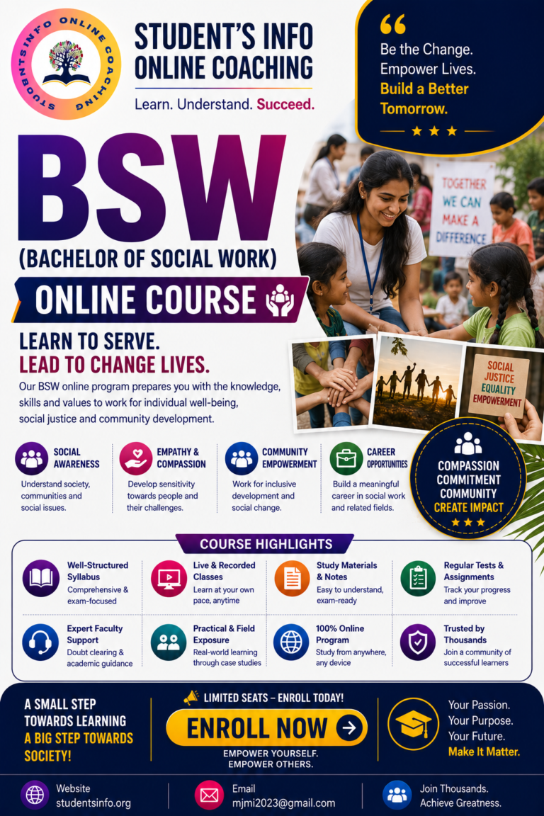 🎓 BSW Entrance Preparation Course