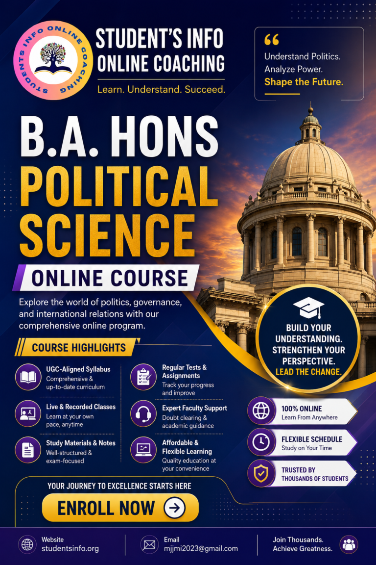🏛️ B.A. (Hons) Political Science Entrance Preparation Course