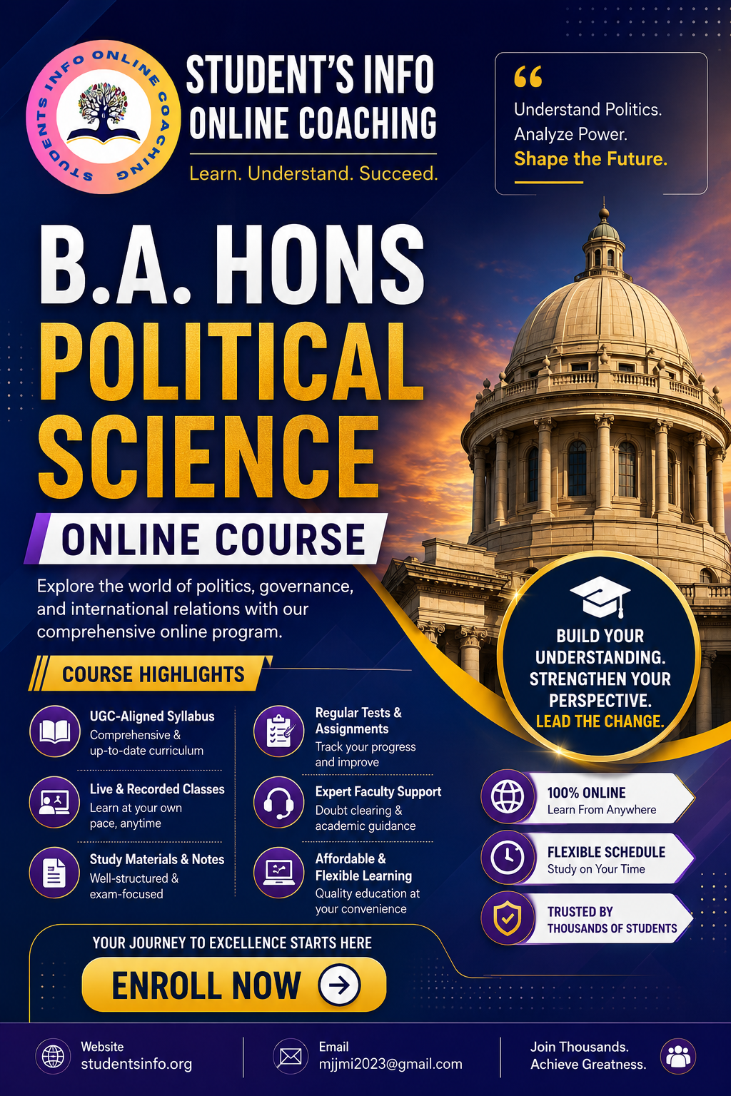 🏛️ B.A. (Hons) Political Science Entrance Preparation Course