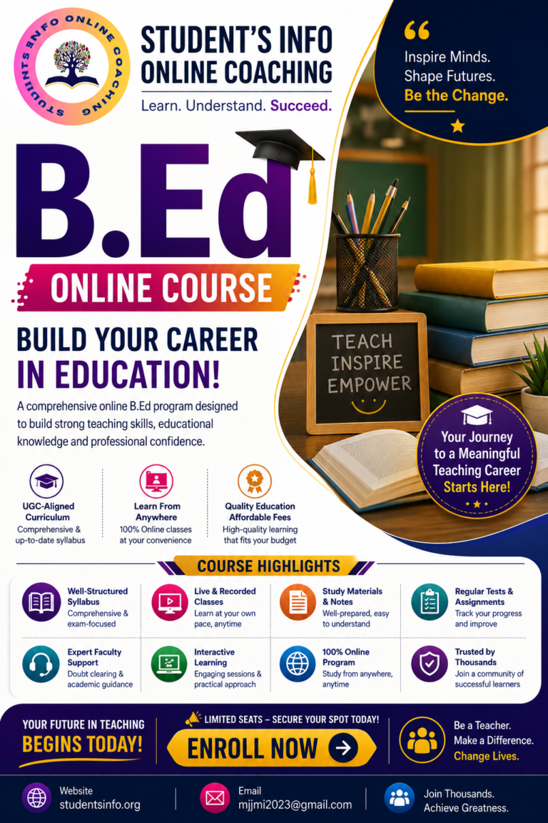 🎓 B.Ed Entrance Preparation Program (General | Special | Nursery)