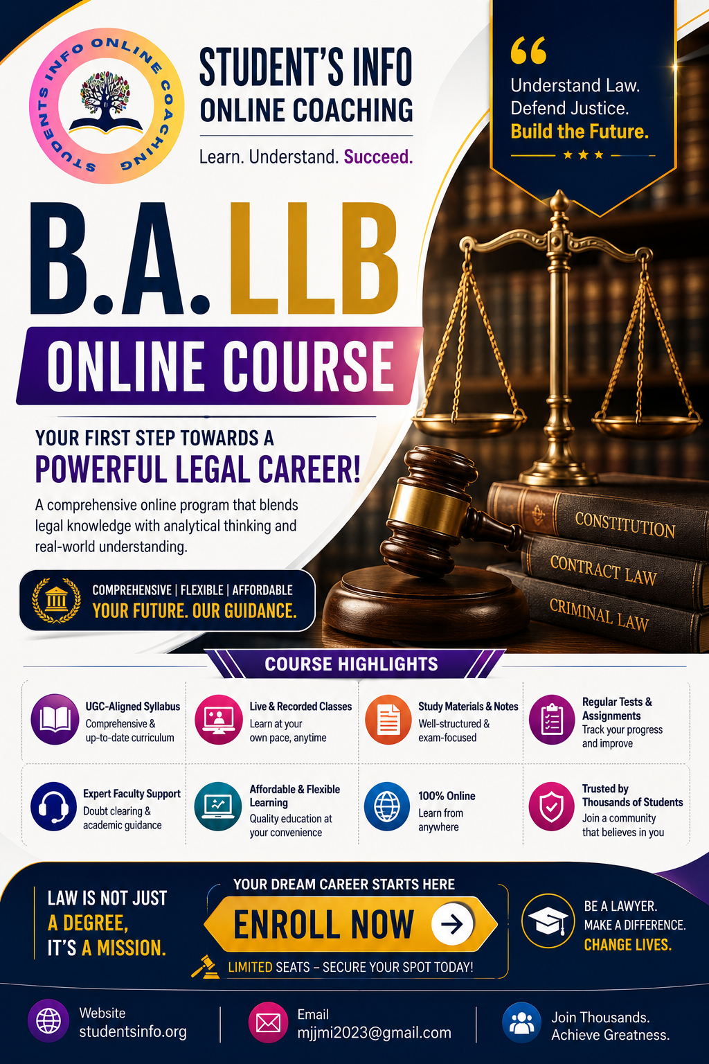 🎓 BA LLB Entrance Preparation Course – JMI | AMU | CUET & More